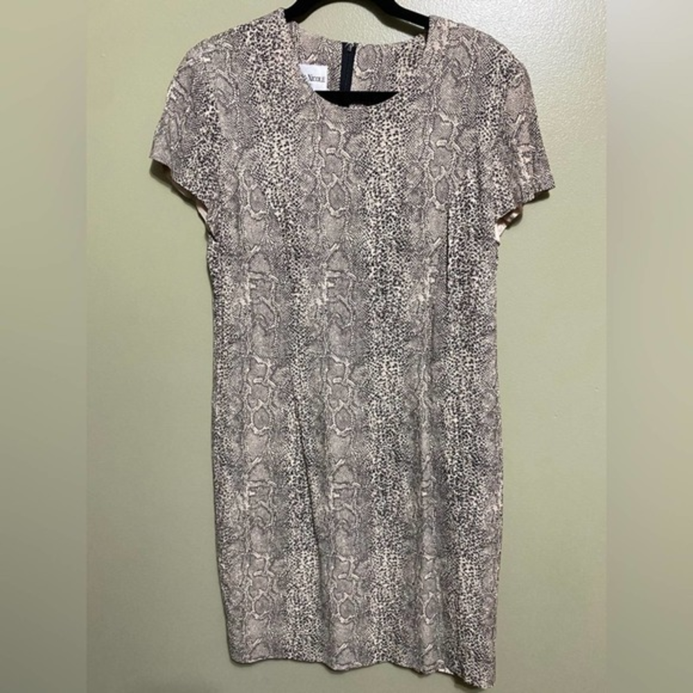 Danny & Nicole Snakeskin Dress,‎ Size 12P